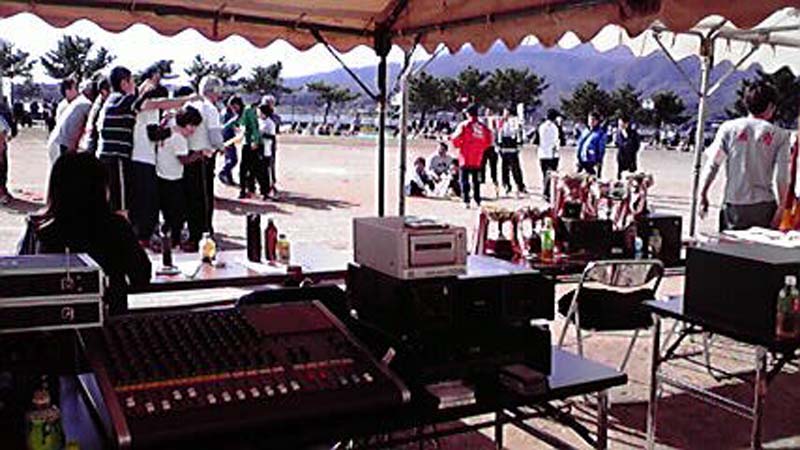 町民運動会でボランティア